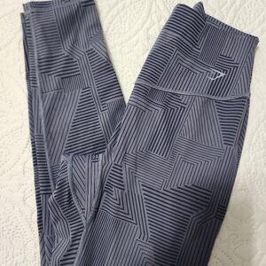 Gymshark ☆ Geometric Patterned Gray/Blue Women's Leggings. NWOT